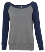 Ladies Sponge Fleece Wide Neck Sweatshirt - DEEP HTHR BLAcK - 2XL(D0102H7KXB6)