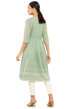 Soch Women Green Georgette Embroidered Kurta