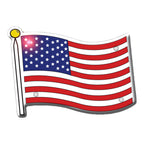 USA Flag Flashing Body Light Lapel Pins by Blinkee