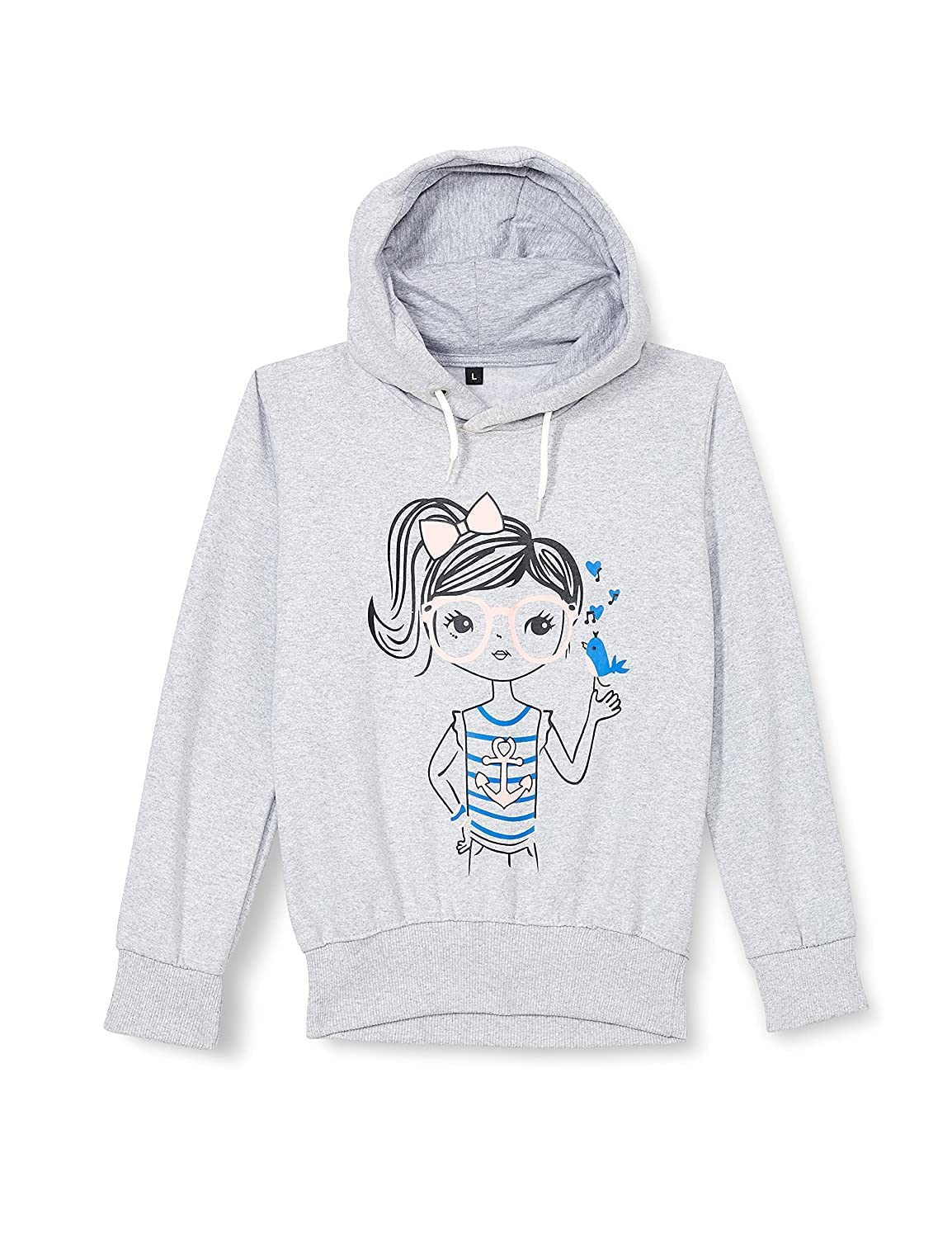 T2F Girls Cotton Hooded Regular Fit Hoodie (BYS-SS-10_Multicolor_5-6 Years)