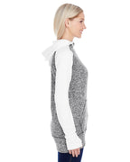Ladies colorblock cosmic Hooded Sweatshirt - cHRcL FLK BLcK - S(D0102H76208)