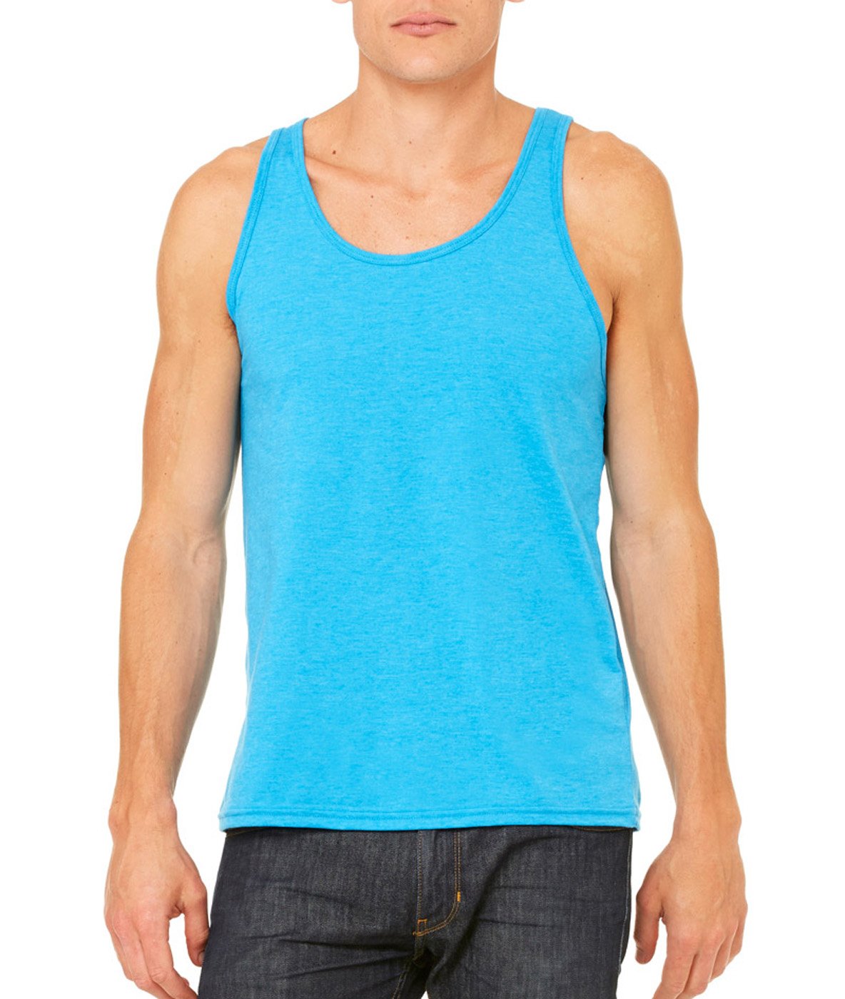 Unisex Jersey Tank - NEON BLUE - XS(D0102H7WSg8)