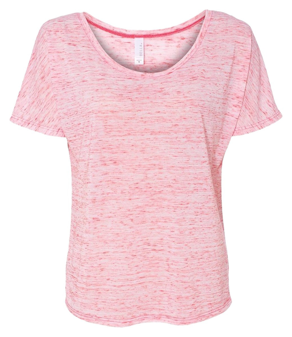 Ladies Slouchy T-Shirt - WHITE MARBLE - S(D0102H7W5FJ)