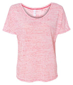 Ladies Slouchy T-Shirt - WHITE MARBLE - S(D0102H7W5FJ)
