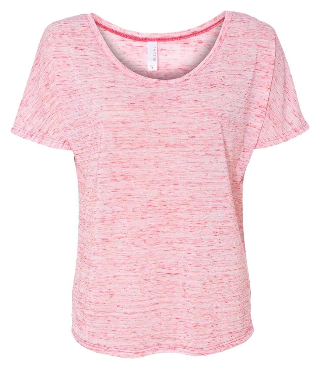 Ladies Slouchy T-Shirt - WHITE MARBLE - S(D0102H7W5FJ)