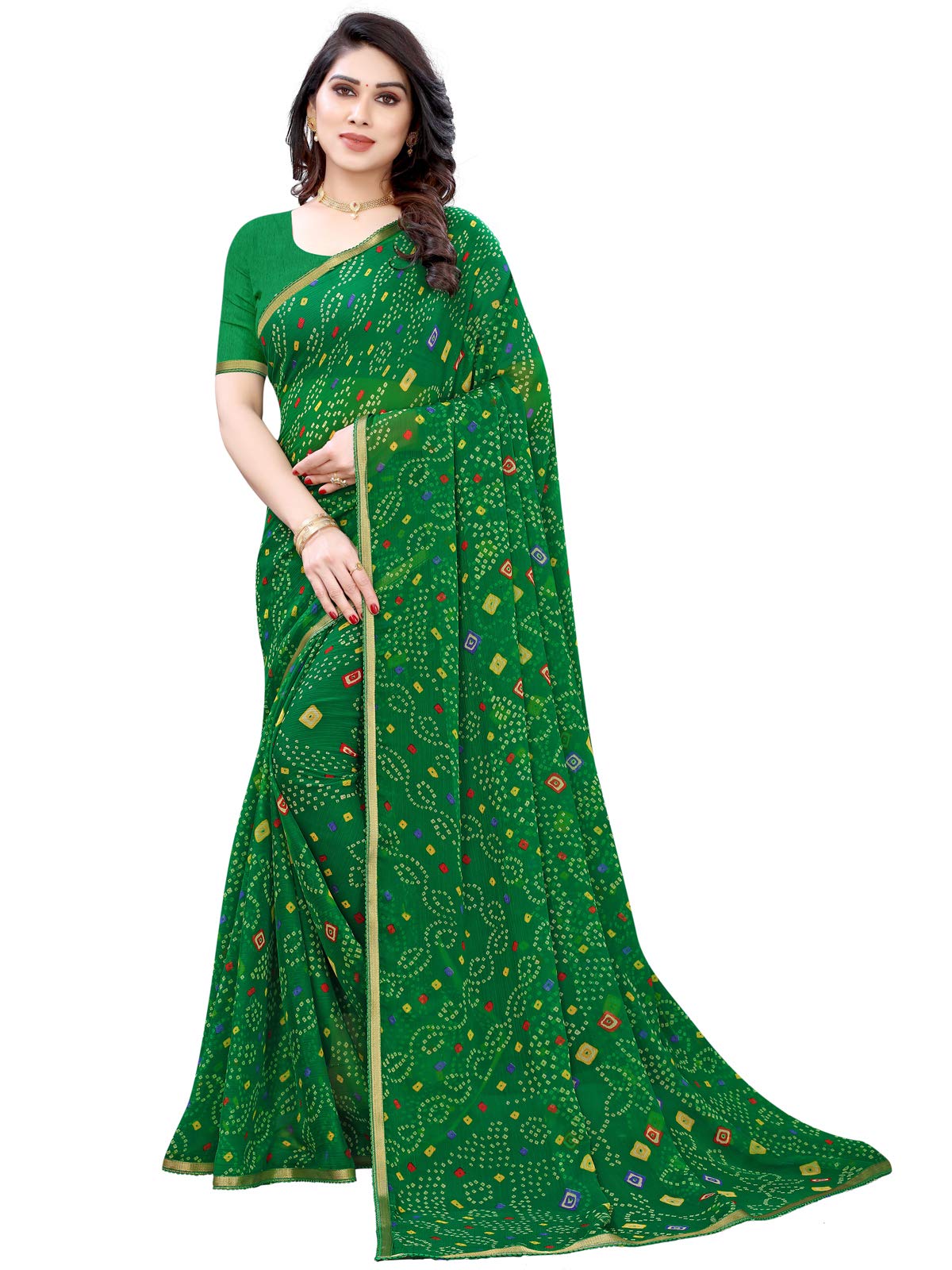 Satrani Womens Polyester Saree (1882ST115_Black)