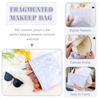 ZLFSRQ Flower Makeup Bag for Women Girls Teens Travel Cute Floral Cosmetic Bags Large Zipper Cosmetic Pouch Purse Portable
