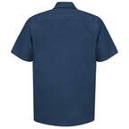 Red Kap Mens Standard Industrial Work Shirt, Regular Fit, Short Sleeve, Navy, 4X-Large