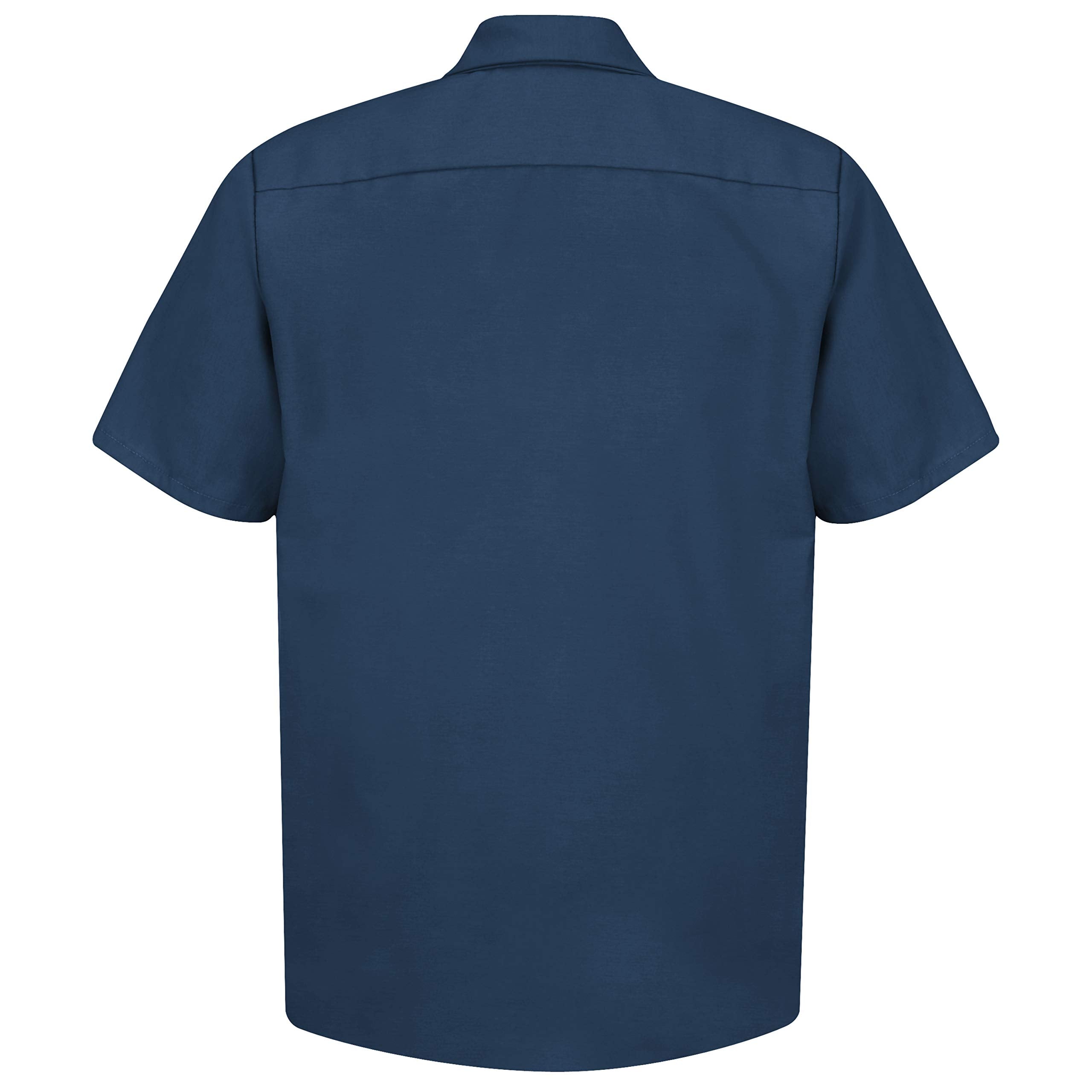 Red Kap Mens Standard Industrial Work Shirt, Regular Fit, Short Sleeve, Navy, 5X-Large