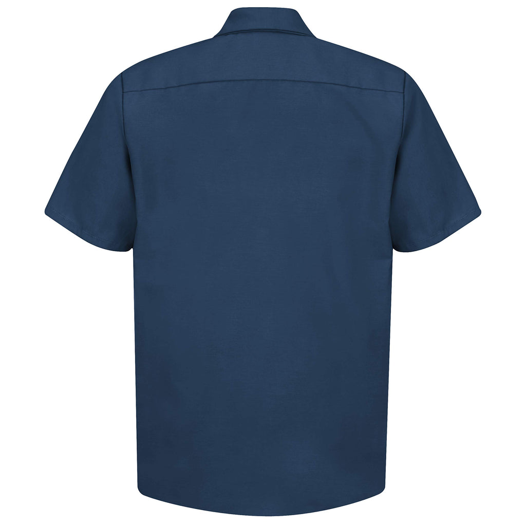 Red Kap Mens Standard Industrial Work Shirt, Regular Fit, Short Sleeve, Navy, 6X-Large