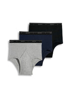 Jockey Mens Underwear classic Full Rise Brief - 3 Pack, grey HeatherDenimBlack, 34