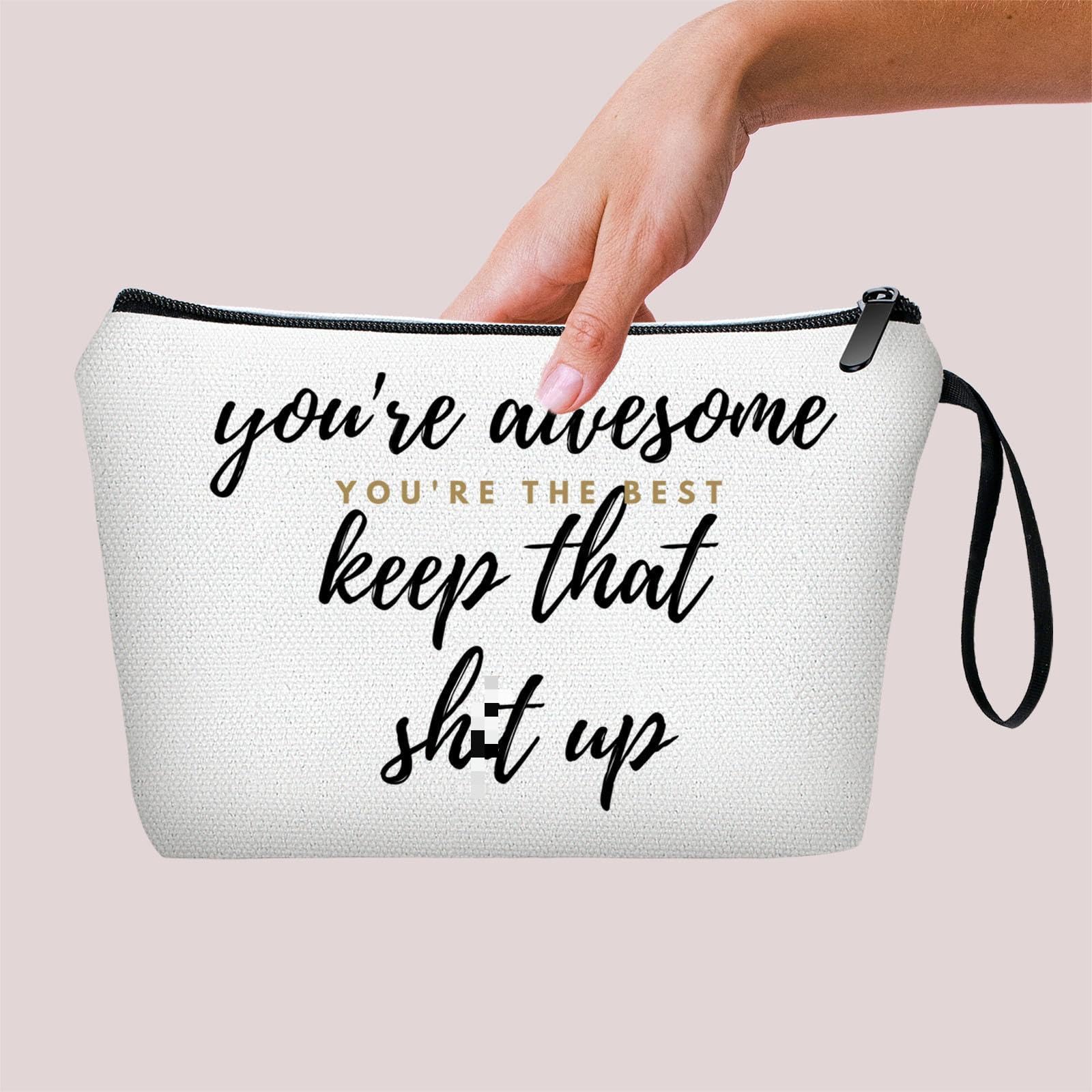 SEAMOON Special Gifts For Women,Canvas Zipper Pouch,Inspirational Gifts For Women Friends,Best Friends Birthday Gifts,Sister Bir
