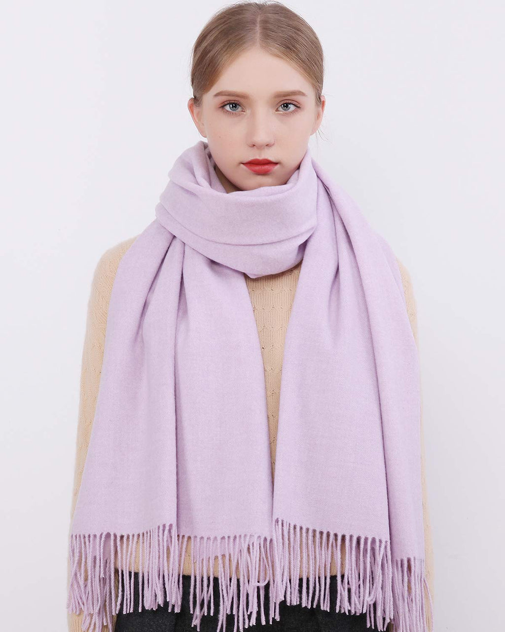 RIIQIICHY Winter Scarf for Women Lavender Pashmina Shawls Wraps for Evening Dresses Large Warm Soft Scarves
