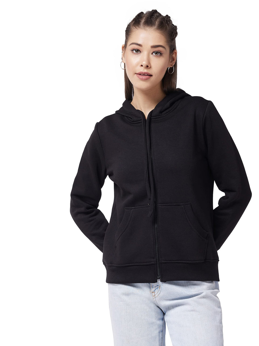 Miss Chase WomenS Poly Cotton Round Neck Sweatshirt (Mcaw21Swt02-10-62-04_Black_M)
