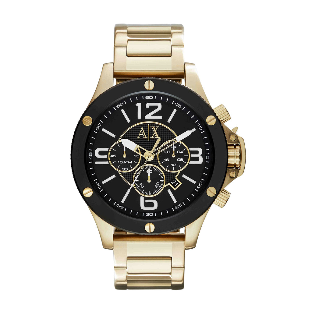 A|X Armani Exchange Men's Chronograph Gold-Tone Stainless Steel Watch (Model: AX1511)