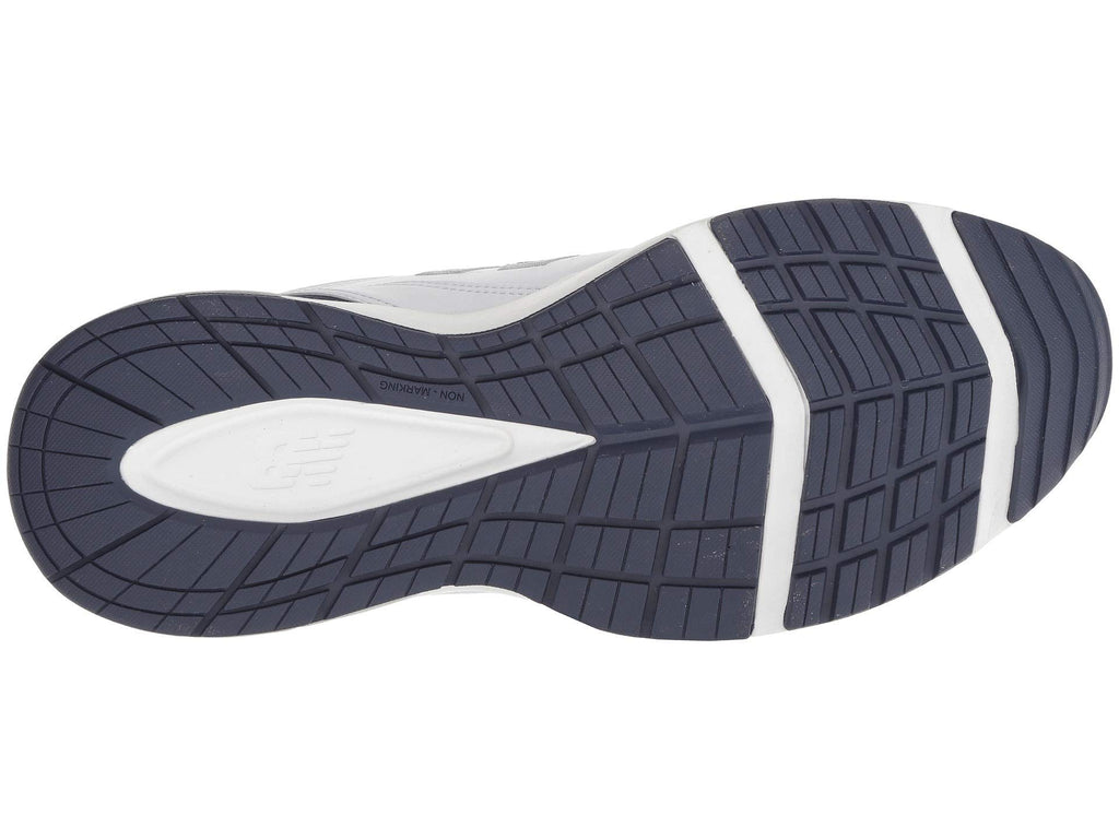 New Balance Men's 608 V5 Casual Comfort Cross Trainer, White/Navy, 10 Wide