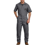 Dickies Men's Short Sleeve Coverall, Gray, Small Regular