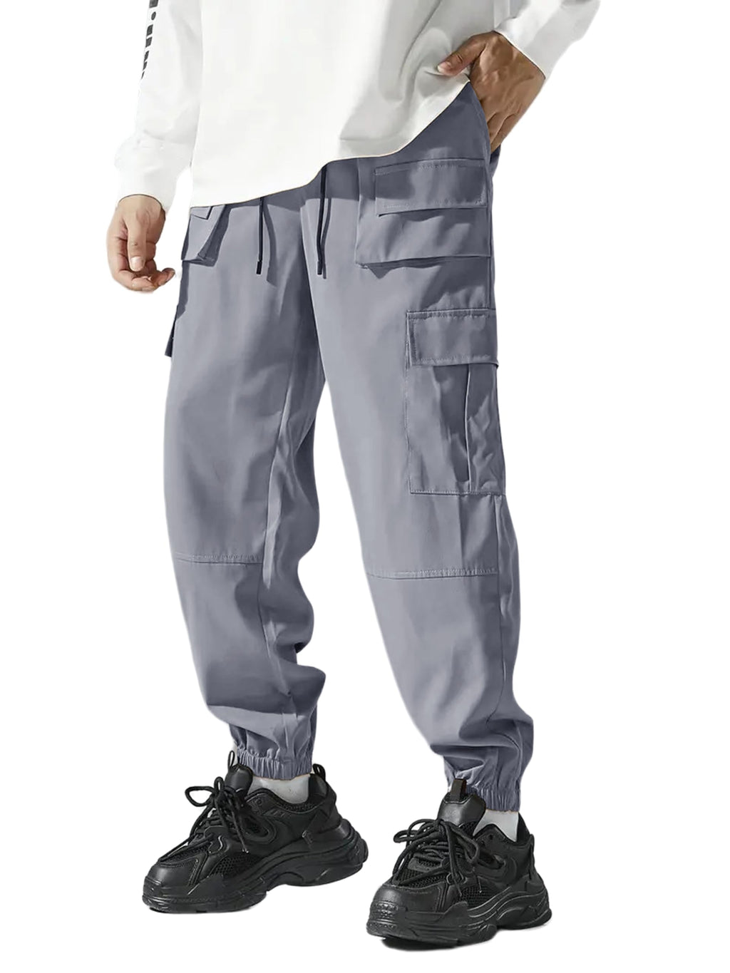 Indoprimo Men Cargo || Men Cargo Pants || Men Cargo Pants Cotton || Cargos For Men || Men Cargo Trouser - Paris (In, Alpha, 2Xl,
