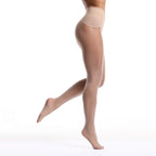 Frola Oil Shiny Stockings Pantyhose 360Seamless Crotch High Waist Smooth Tights for Women(Large,1Pair Natural)