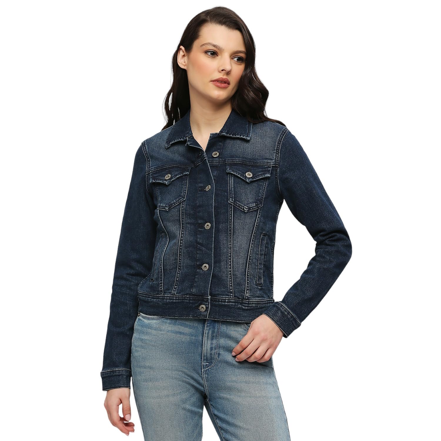 Pepe Jeans WomenS A-Line Coat (Pl402149Ca0_Indigo_L)