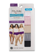 Fruit Of The Loom Women's Plus-Size 5 Pack Fit For Me Breathable Brief, Assorted, 13