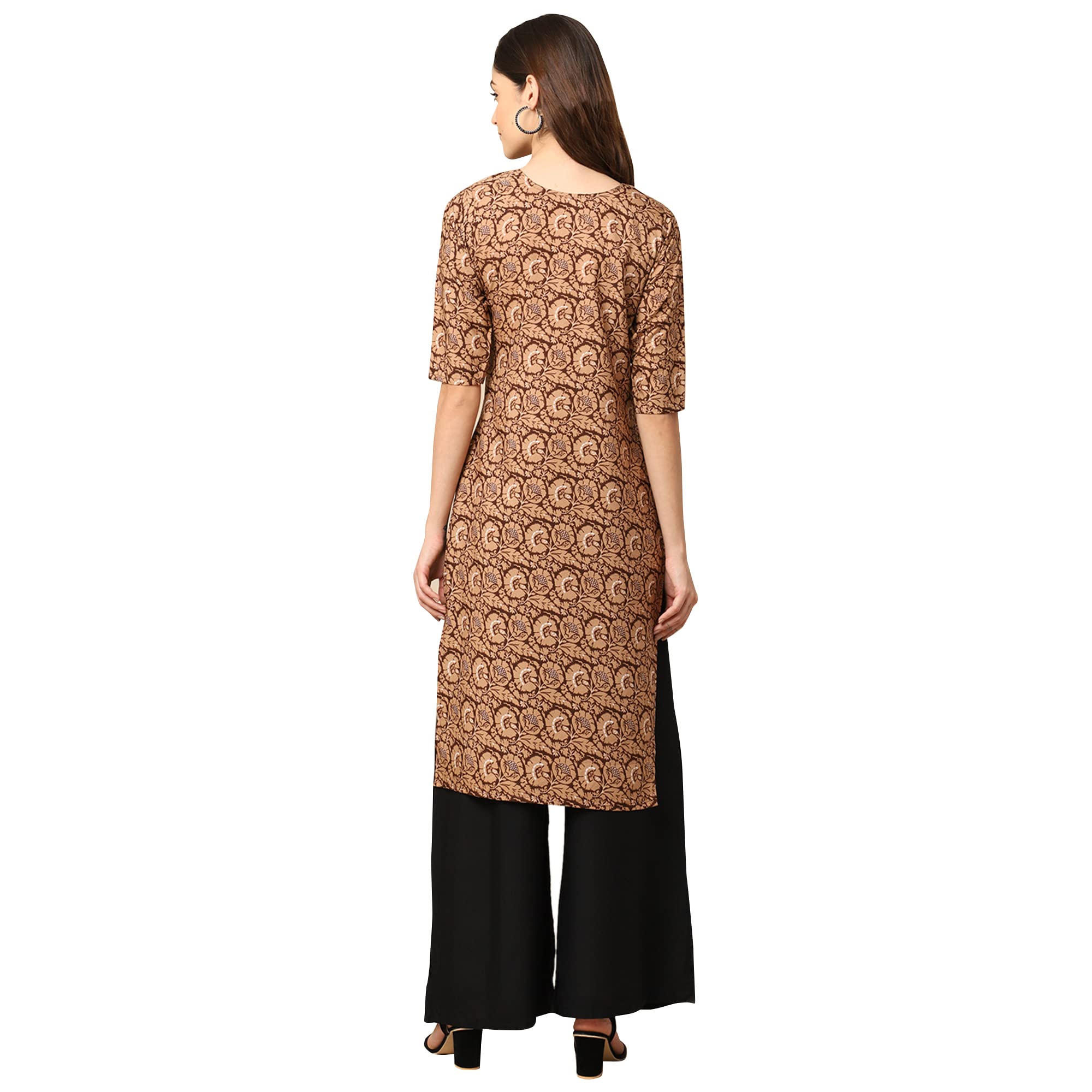 Pinkmint Women'S Crepe Digital Print Straight Kurta [Pack Of 5] (Ccv-347-377-351-375-355)