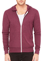 Unisex Triblend Full-Zip Lightweight Hoodie - cHAR BLK TRIBLND - XS(D0102H7WXg6)