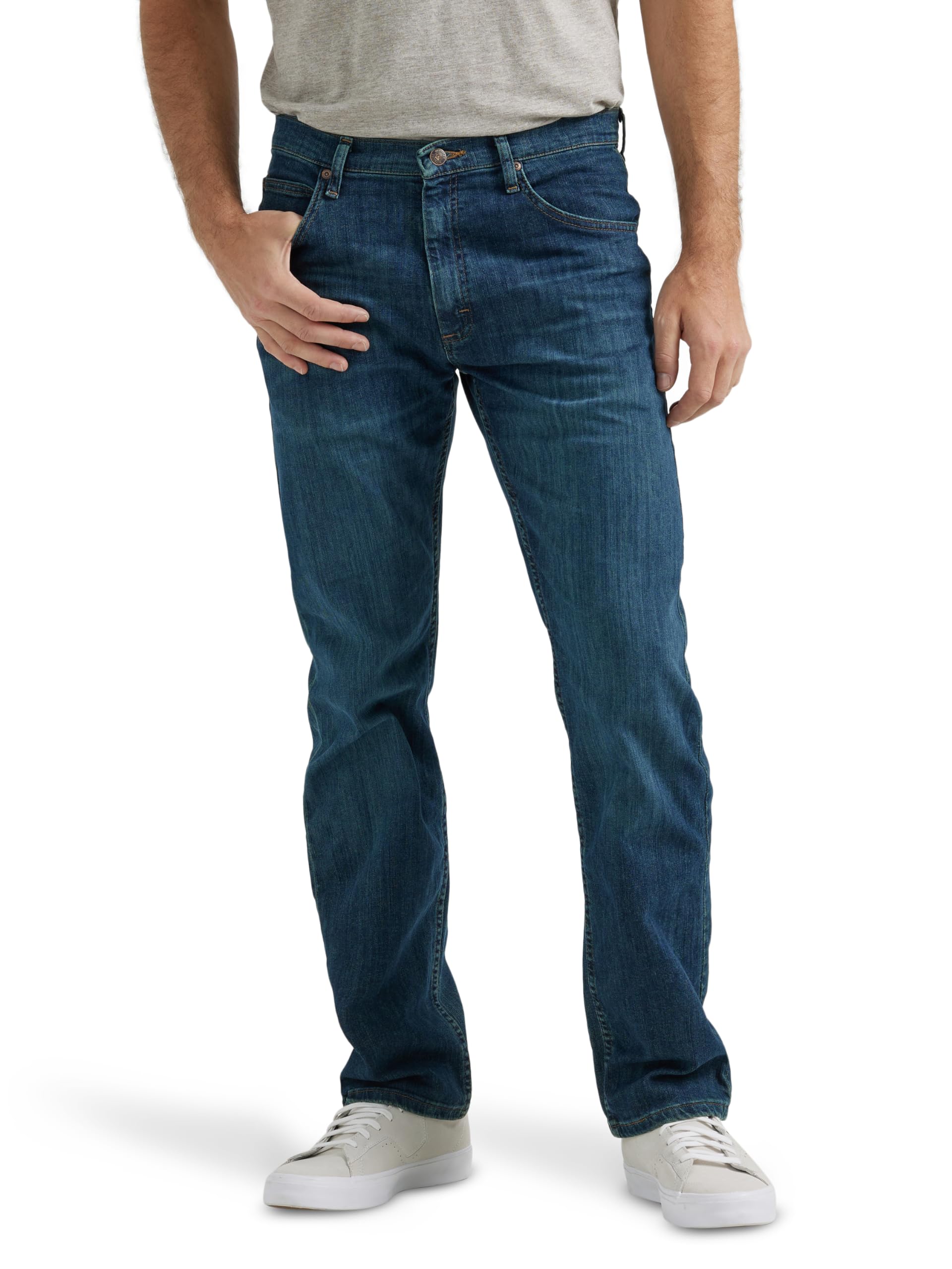 Wrangler Authentics Men's Classic 5-Pocket Regular Fit Jean, Twilight Flex, 36W x 32L