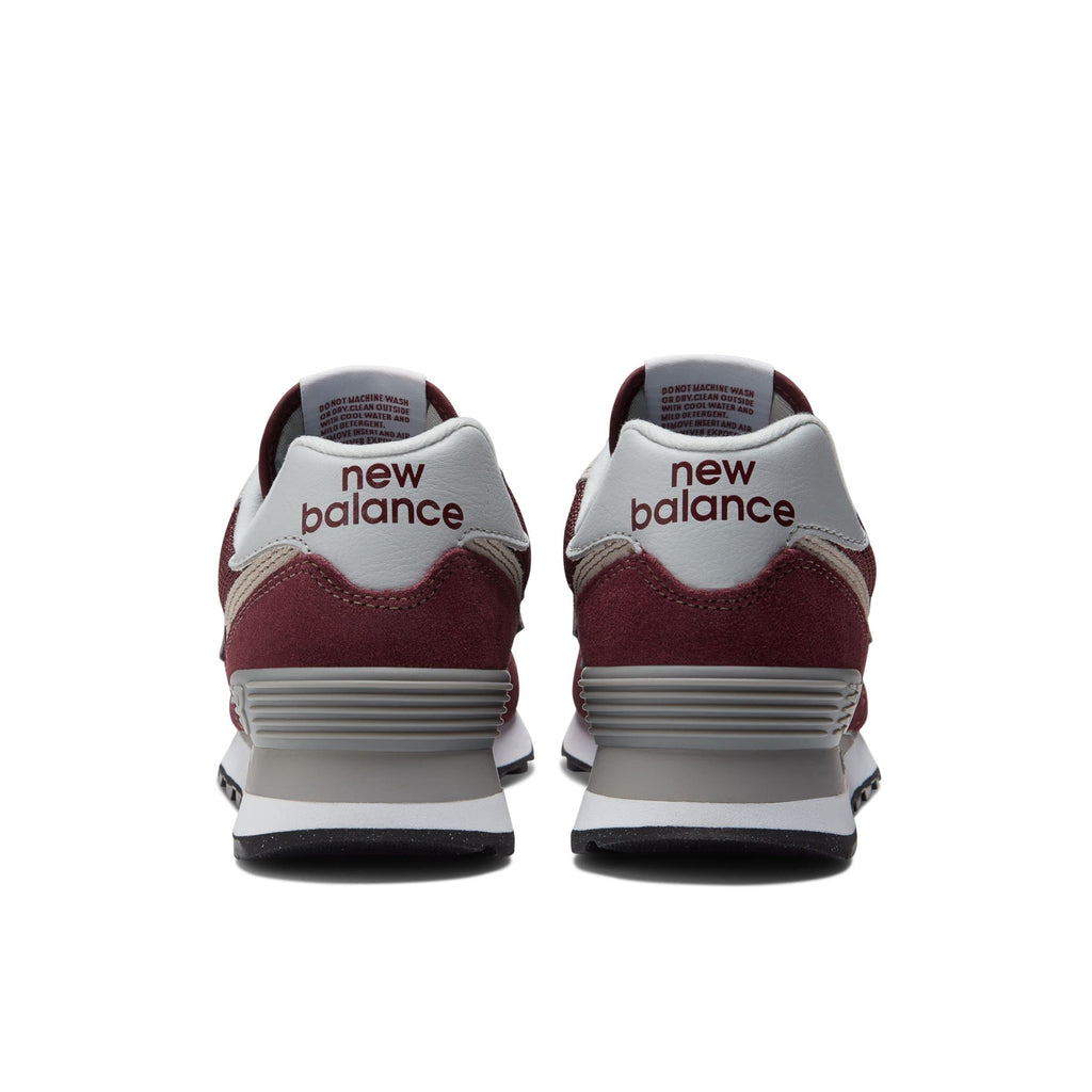New Balance Women's 574 Core Sneaker, Burgundy/White, 9