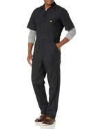 Dickies mens Short-sleeve overalls and coveralls workwear apparel, Black, Large Tall US