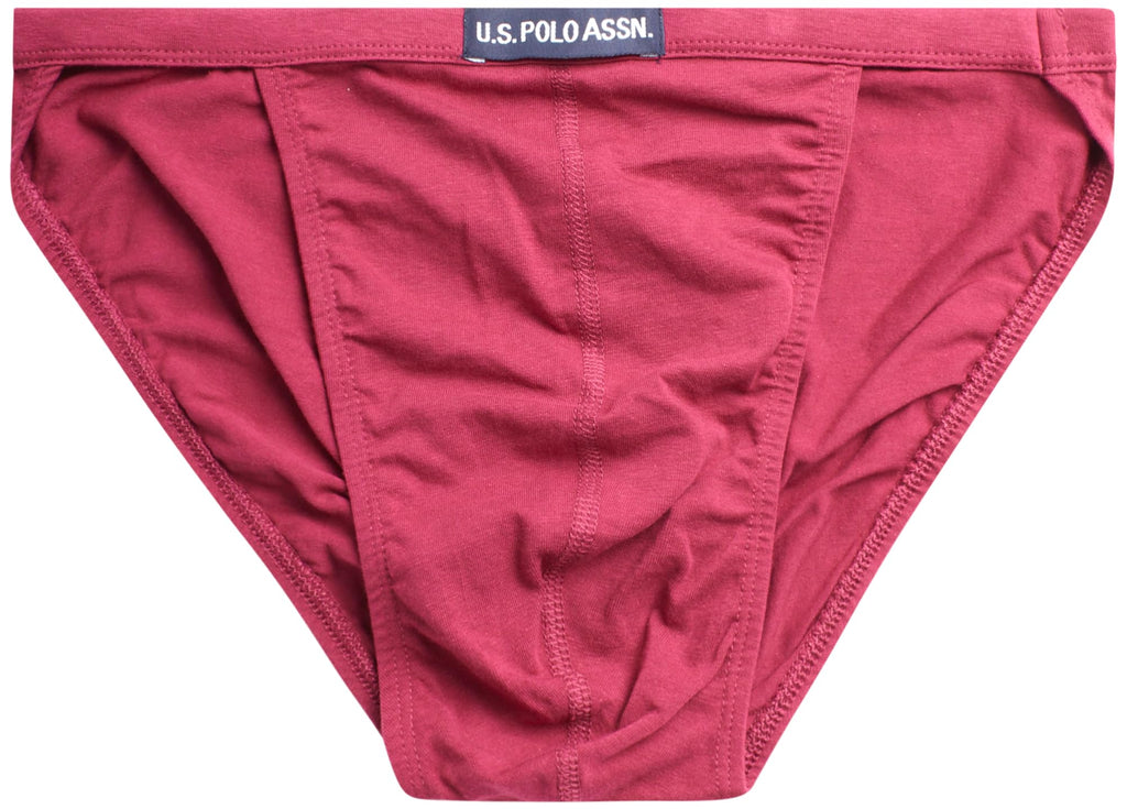 U.S. Polo Assn. Men's Underwear - 12 Pack Low Rise String Bikini Briefs (S-XL), Size Large, RedBlueHeather GreyMagenta