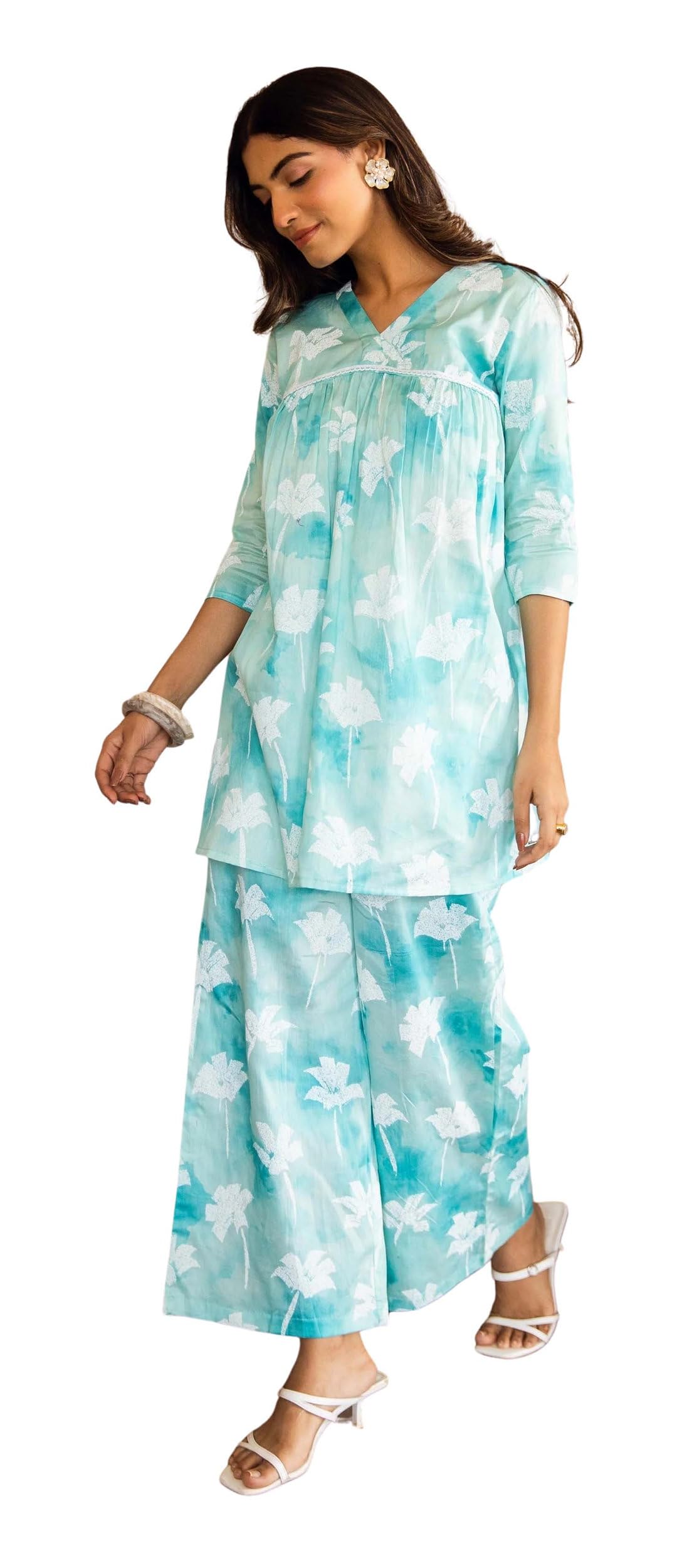 Kalaanj Ethnic Co Ord Set | Casual Wear Pant Top Set | Fancy Co-Ord Set | Full Pair Set | Kurta Sets Kurtis | Kurta Pant Setkals