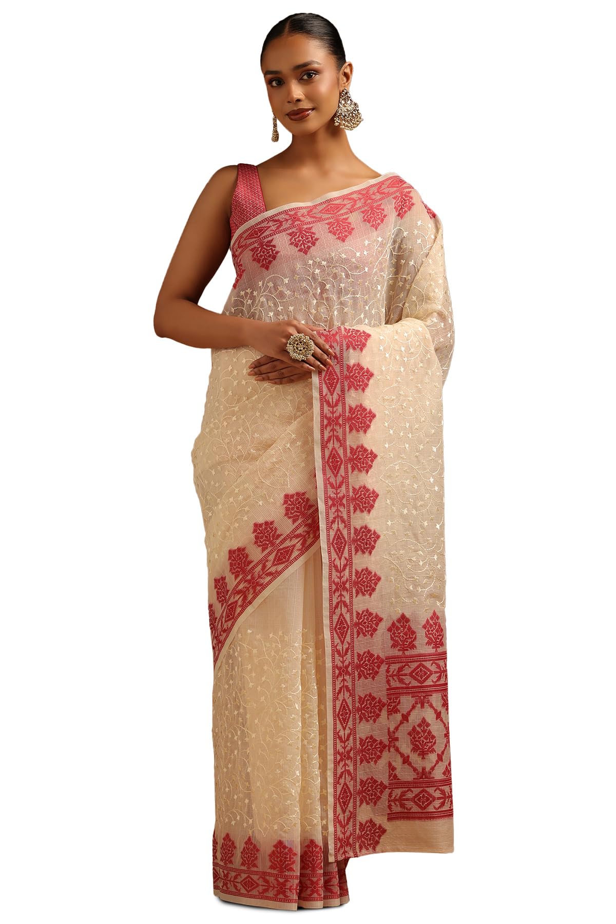 Soch Women Kota Floral Embroidered Saree