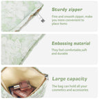 ZLFSRQ Flower Makeup Bag for Women Girls Teens Travel Cute Floral Cosmetic Bags Large Zipper Cosmetic Pouch for Purse Portable