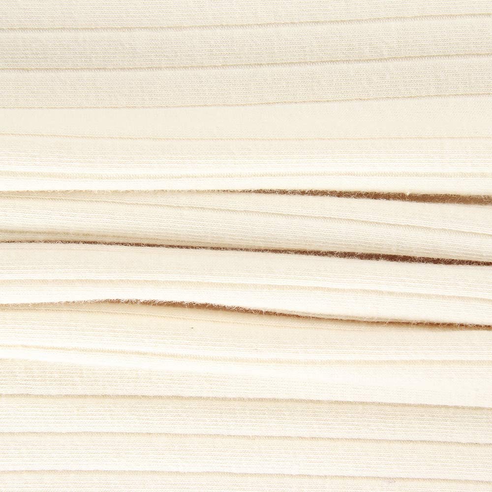 GEMBERA Women's Deep V Neck Long Sleeve Bodysuit Ribbed Knit Bodycon Thong Bodysuit Tops White Cream S