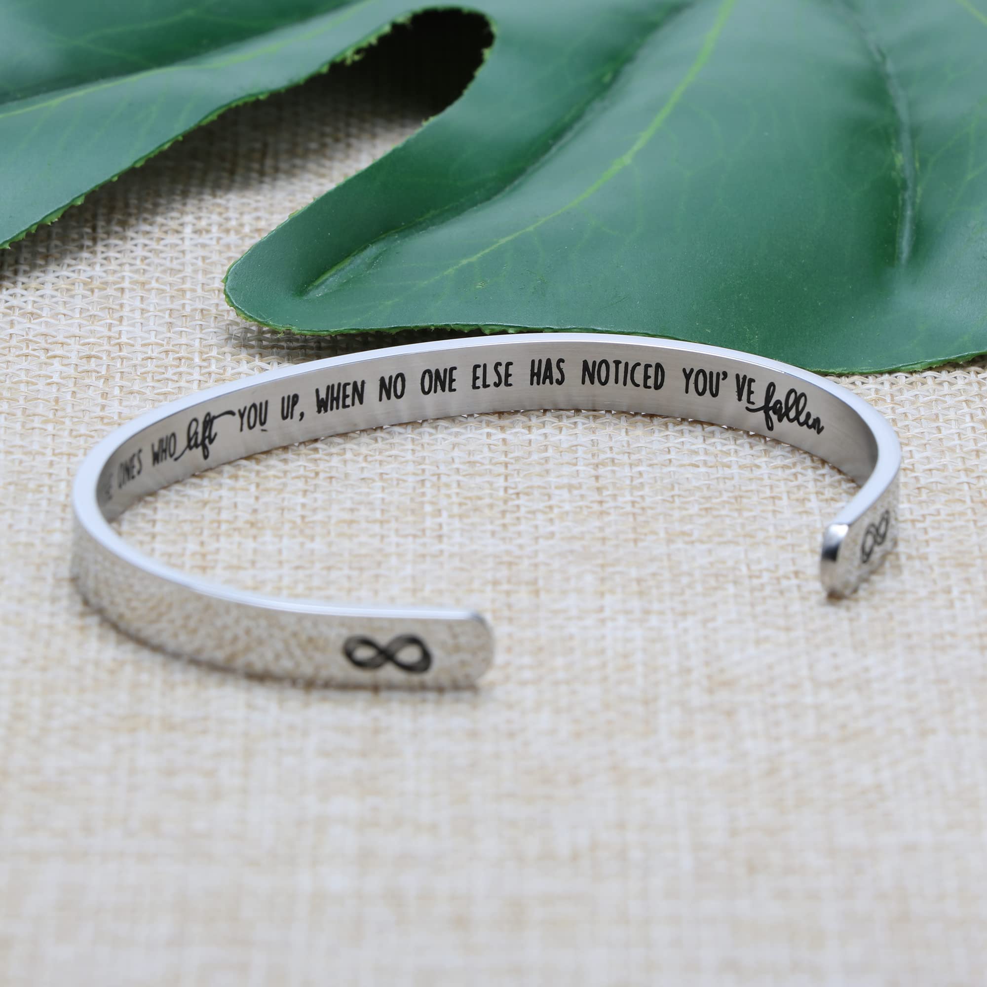 JoycuFF Friendship Gifts for Women Cheer Up Jewelry for Friends Birthday Gift Ideas Bff Bracelets Friendship Stainless Steel Cuf