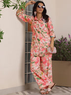 Libas WomenS Silk Blend Co-Ord Set (39029R