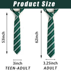Landisun Halloween Cosplay Tie Halloween Costume Tie Men Boy Girl Kid Halloween Satin Tie Green 53 inch Lengh