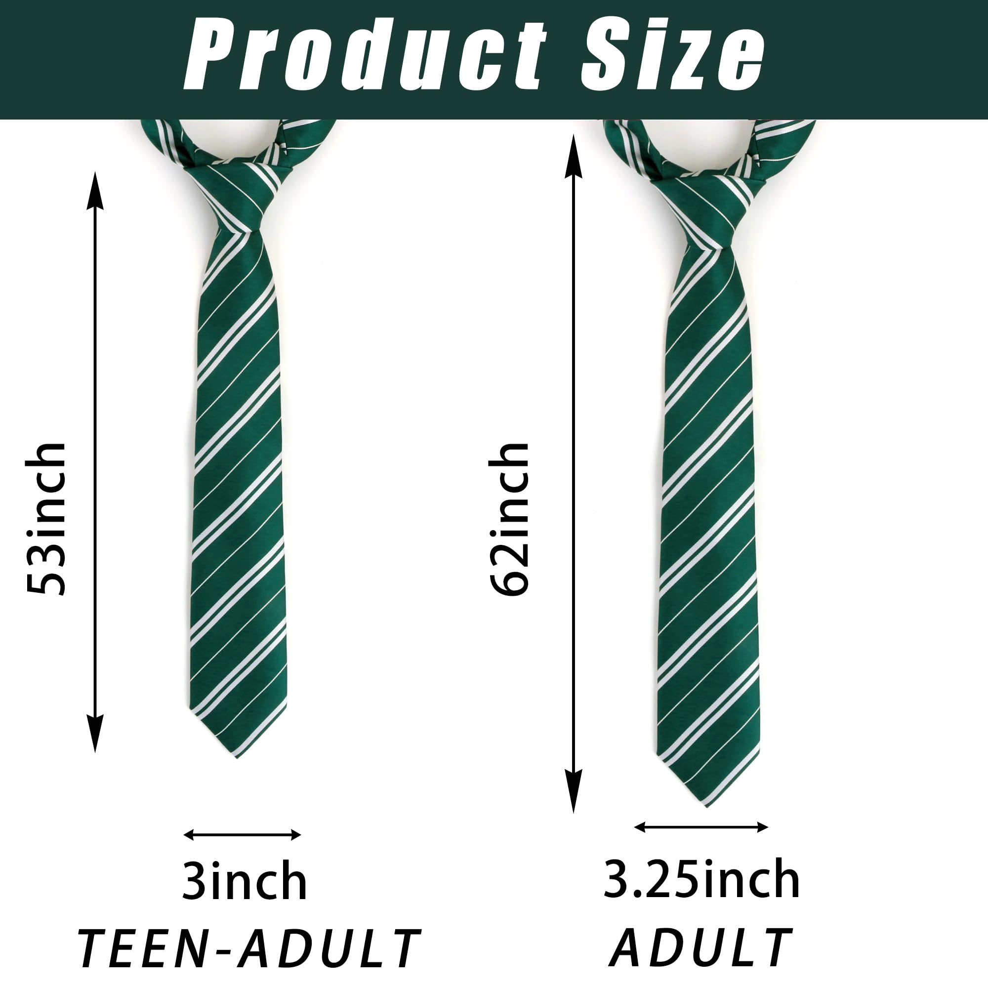 Landisun Halloween Cosplay Tie Halloween Costume Tie Men Boy Girl Kid Halloween Satin Tie Green 53 inch Lengh
