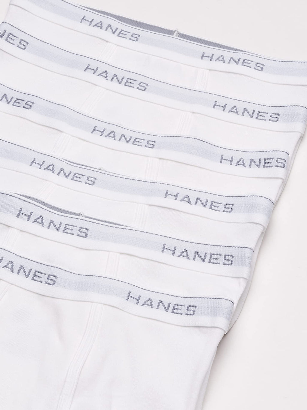 Hanes Men's 6-Pack FreshIQ Tagless Cotton Brief, White, Large