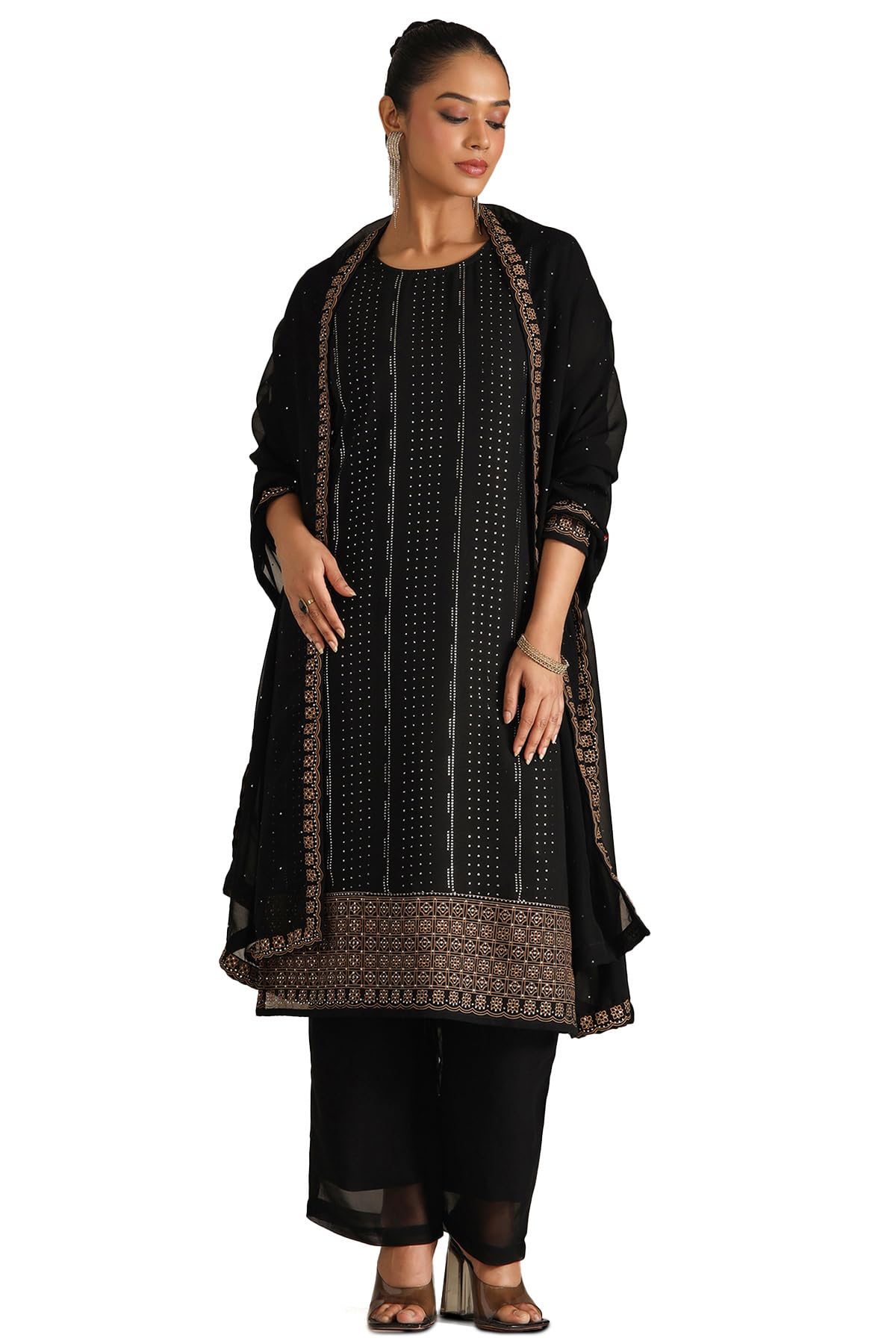 Soch Women Georgette Suit Set with Work