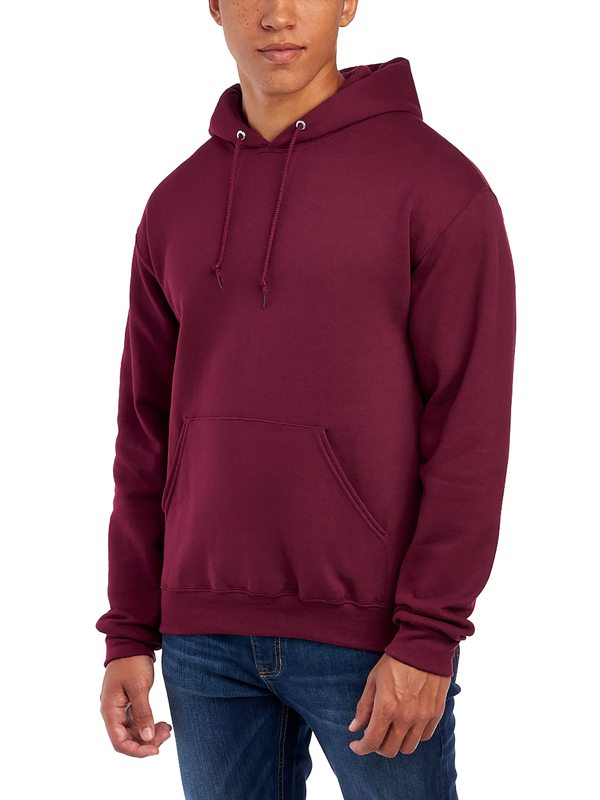 Jerzees -Men's Fleece Pullover Hoodie, Maroon, Large