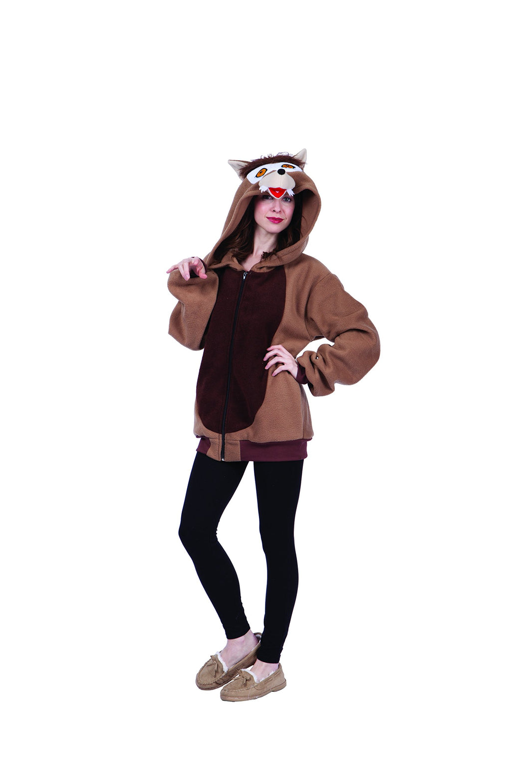 RG Costumes Men's Graywind Wolf Hoodie, Brown, Large