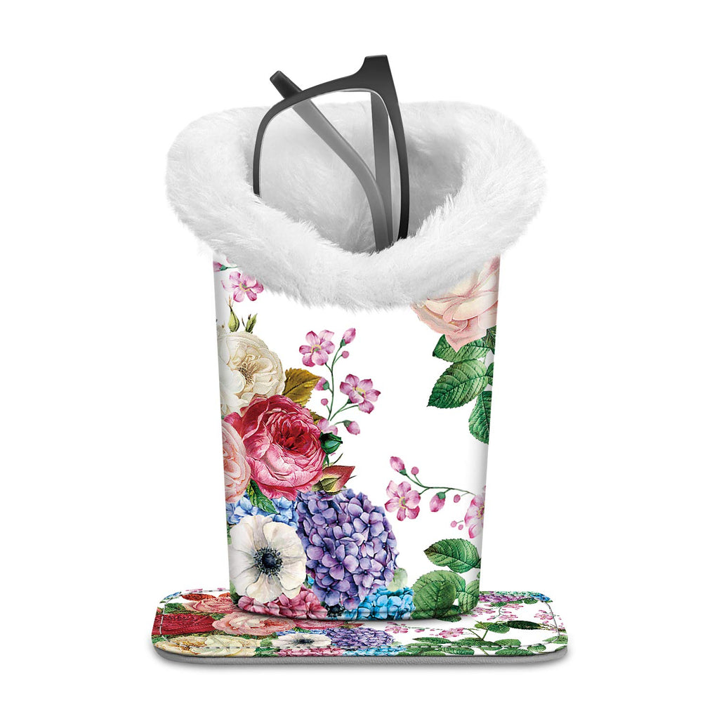 Fintie Plush Lined Eyeglasses Holder, Glasses Stand Case, Anti-scratch Glasses Storage Organizer for Desk, Nightstand, Office, F