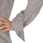 Wrangler womens Long Sleeve Western Snap Work Shirt Blouse, Gray, Medium US