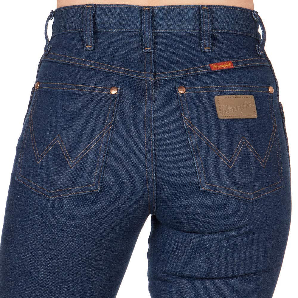 Wrangler Womens Cowboy Cut High Rise Slim Fit Tapered Leg Jean, Prewash, 7-38