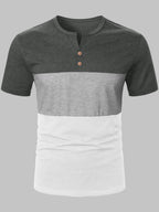 Noble Monk MenS Half Sleeves Henley Neck T-Shirt | Colorblock T-Shirt For Men
