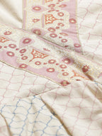 Ishin Women'S Cotton Anarkali Beige Foil Printed Kurti