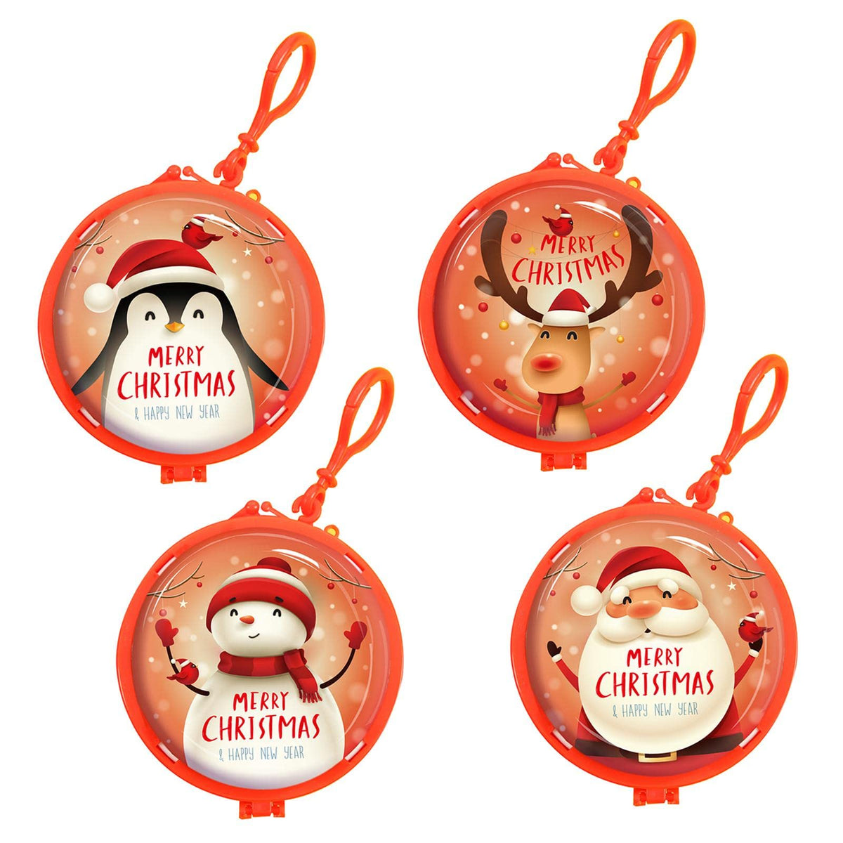 Enakshi 4 Pieces Coin Key Holder Christmas Coin Purse For Table Bedroom For Children Round|Clothing, Shoes & Accessories | Kids