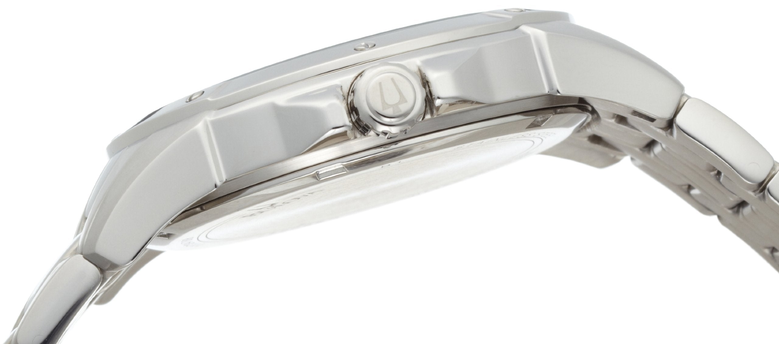 Bulova Men's Classic Dress 6-Hand Multi-Function Day/Date Quartz Watch, Black Patterned Dial, 43mm